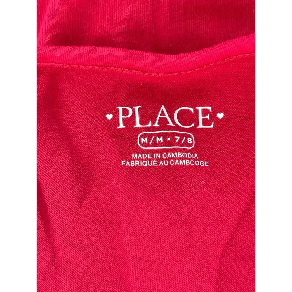 NWT The Children's Place Red Sequined USA Tank Top Youth Size Medium 7/8